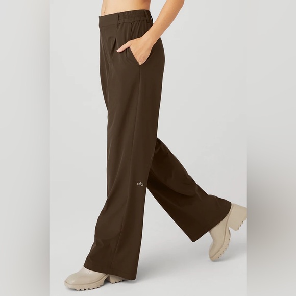 ALO Yoga Pants - Alo Yoga Espresso High-Waist Pursuit Trousers
